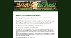 Desktop Screenshot of briansarchery.com